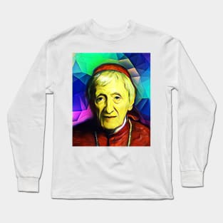 John Henry Newman Colourful Portrait | John Henry Newman Artwork 7 Long Sleeve T-Shirt